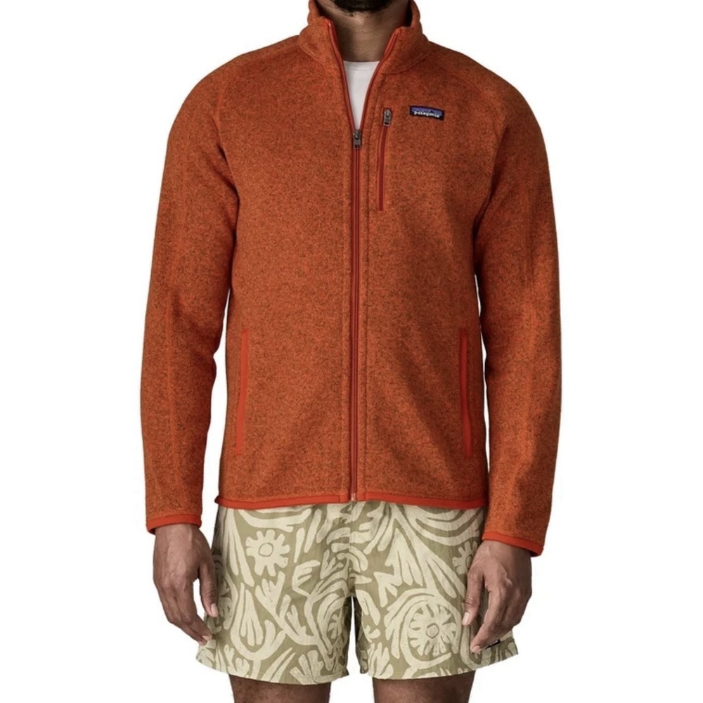 patagonia better sweater mens Sz Small Rust Full Zip Outdoors Hiking